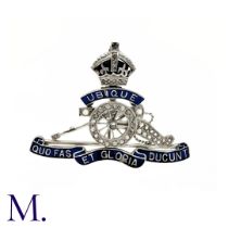 A Royal Artillery Enamel and Diamond Cap Badge