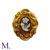 A Sardonyx Mourning Brooch