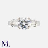 A Diamond Ring in 18K white gold, set with a 2.0ct round brilliant cut diamond (I colour; VVS1) with
