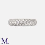 CARTIER. A Diamond Ring in 18K white gold, set with 68 round cut diamonds, In original box and outer