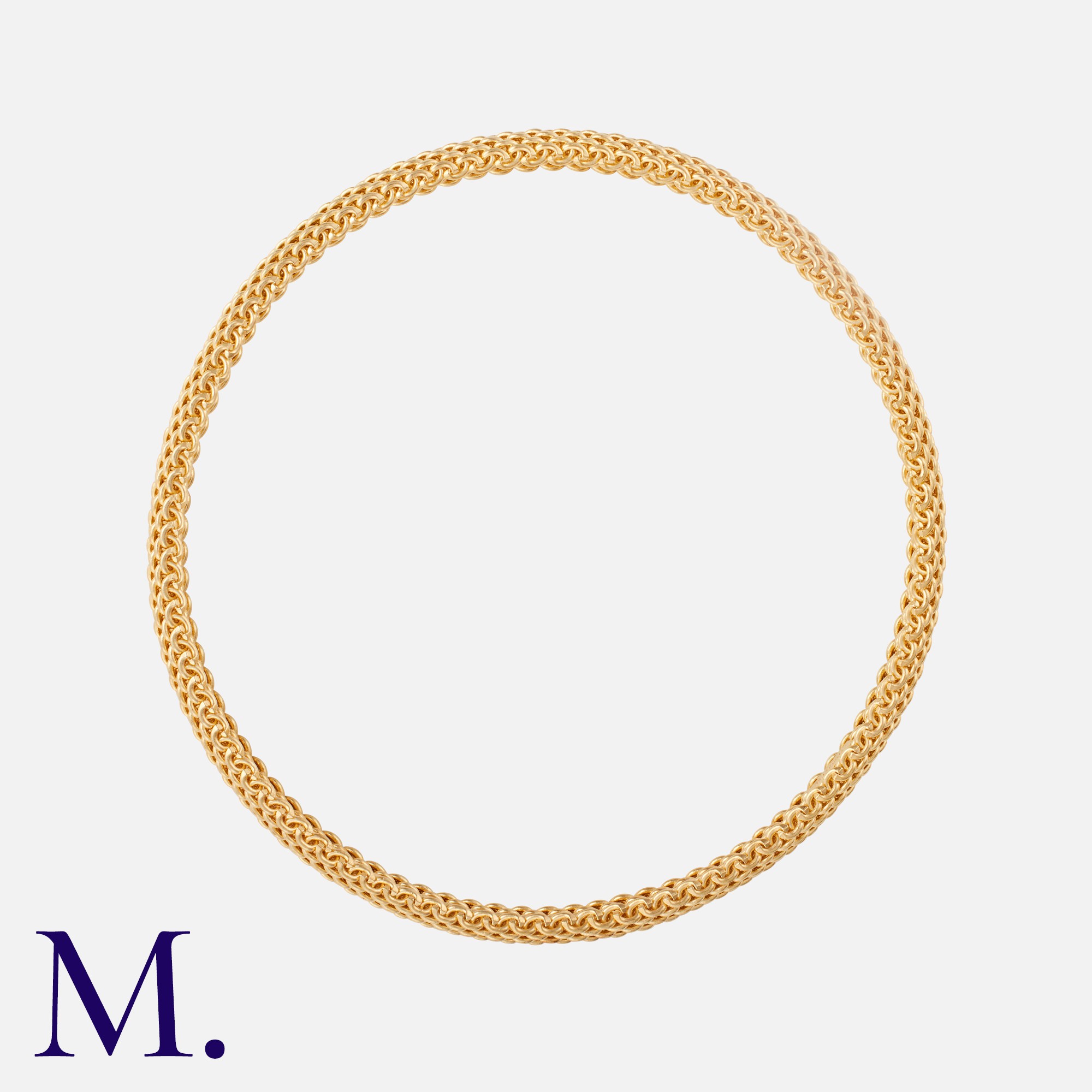 TIFFANY & CO. A Gold Somerset Mesh Bangle in 18K yellow gold. The bangle is marked for 18ct gold and - Image 2 of 2