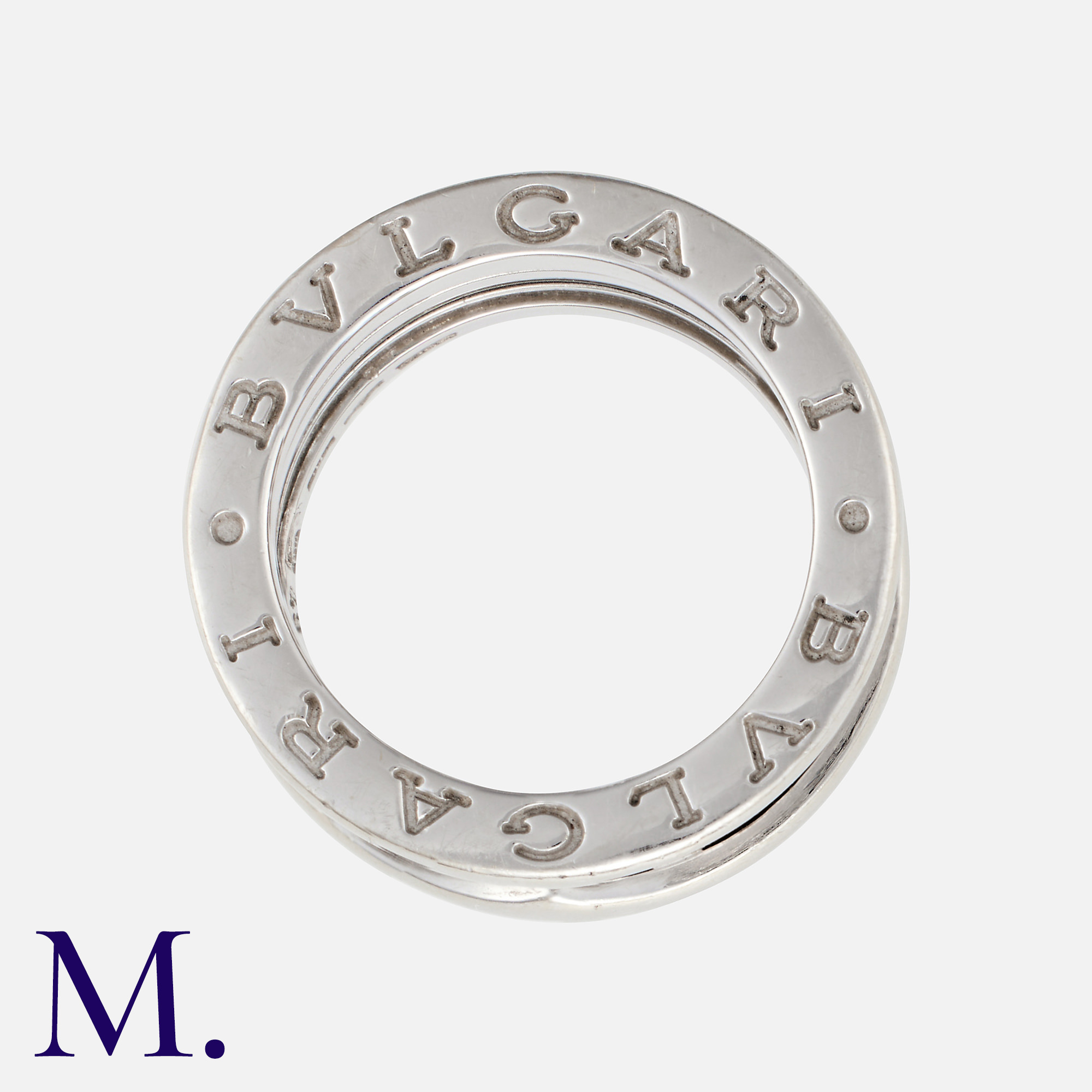 BULGARI. A B.Zero1 4-Band Ring in 18K white gold, signed Bulgari and marked for 18ct gold. Weight: - Image 2 of 2