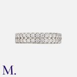 A Double Row Diamond Eternity Ring. The diamond ring is set with approximately 1.25ct of round cut