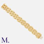 CARTIER. A Gentiane 5-Row Bracelet in 18K yellow gold, with articulated oval links. Signed Cartier