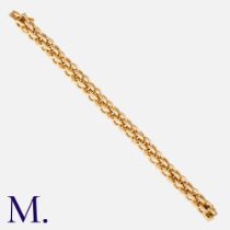 VAN CLEEF & ARPELS. An Openwork Gold Bracelet in 18K yellow gold. Signed Van Cleef & Arpels and