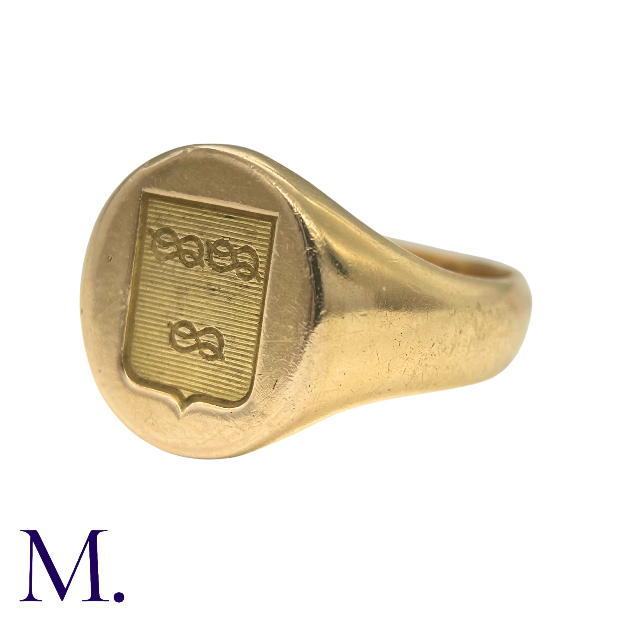 A Gold Signet Ring in 18K yellow gold. French mark unclear but tests indicate 18ct gold. Size: O - Image 4 of 4