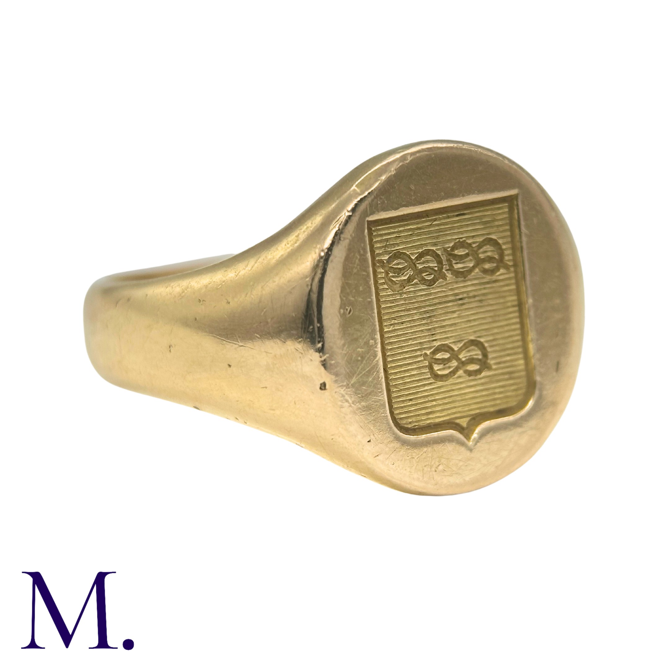 A Gold Signet Ring in 18K yellow gold. French mark unclear but tests indicate 18ct gold. Size: O - Image 3 of 4