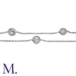 A 'Diamond by the Yard' Chain in 18K white gold, set with round brilliant cut diamonds weighing