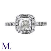 A 1.04ct Diamond Cluster Ring in platinum