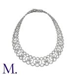 A Diamond Collar in 18K white gold, set with approximately 20.0ct of round cut diamonds in an
