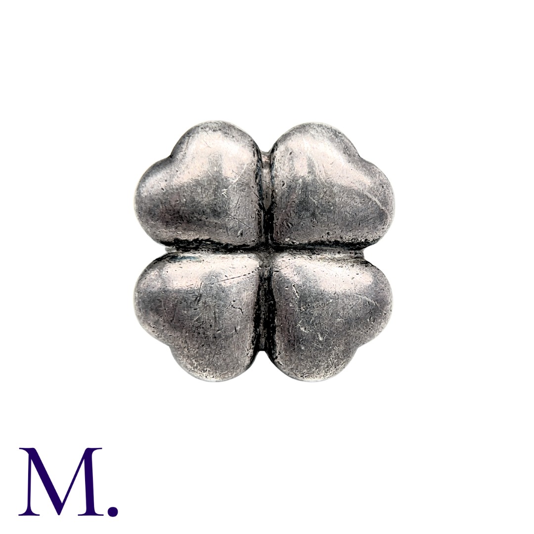 GEORG JENSEN. A Silver Bracelet and Ring in quatrefoil form. Marked 'Georg Jensen 925 Denmark' to - Image 4 of 5