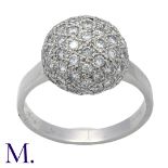 A Diamond Ball Cluster Ring in 18K white gold, set with approximately 1.5ct of brilliant cut