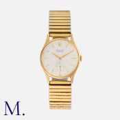 ROLEX, A Vintage Precision Wristwatch in 9k yellow gold, Rolex 17 jewel, manual wind movement. Dial,