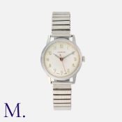 GARRARD & CO, A Gents Vintage Military Style Wristwatch in stainless steel, manual wind movement.