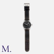 HAMILTON KHAKI AUTOMATIC WRISTWATCH, The black dial with white Arabic numeral hour markers, date