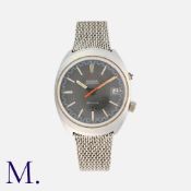 OMEGA GENEVE, A CHRONOSTOP WRISTWATCH in stainless steel, the manual wind wristwatch with grey dial,