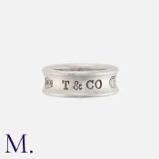 Tiffany & Co, An 1837 Ring in silver, dated 1997. Signed Tiffany & Co , Hallmarked , Makers mark.