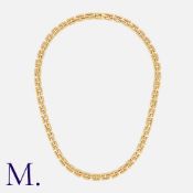 GEORGES LENFANT. A Gold Collar in 18K yellow gold, with a brick-link pattern. Maker's mark for