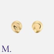 A Pair of Gold Bean Earclips by Elsa Peretti for Tiffany & Co. The 18ct yellow gold earclips are