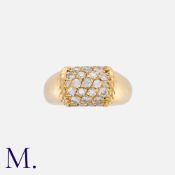 VAN CLEEF & ARPELS. A Diamond Philippines Ring in 18K yellow gold, set with brilliant cut diamonds