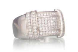 SILVER GEM SET RING,