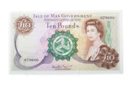 ISLE OF MAN GOVERNMENT TEN POUNDS BANKNOTE,