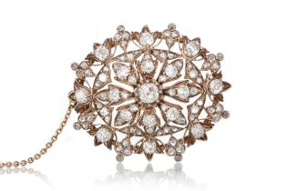 VICTORIAN DIAMOND BROOCH,