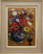 * DAVID MCCLURE RSA RSW (SCOTTISH 1926 - 1998), FLOWERS IN A CHINESE VASE