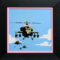 * BANKSY (BRITISH b. 1974), DIRTY FUNKER (HAPPY CHOPPERS)