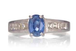 CERTIFICATED KYANITE AND GEM SET RING