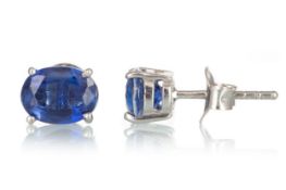 PAIR OF KYANITE STUD EARRINGS,