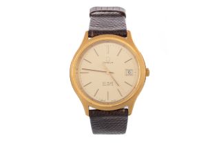 OMEGA DE VILLE GOLD PLATED QUARTZ WRIST WATCH,