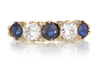 VICTORIAN SAPPHIRE AND DIAMOND RING,