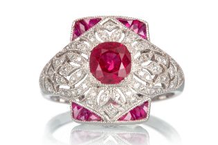 RUBY AND DIAMOND RING,