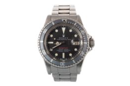 ROLEX SUBMARINER 'SINGLE RED' 1680 STAINLESS STEEL AUTOMATIC WRIST WATCH,