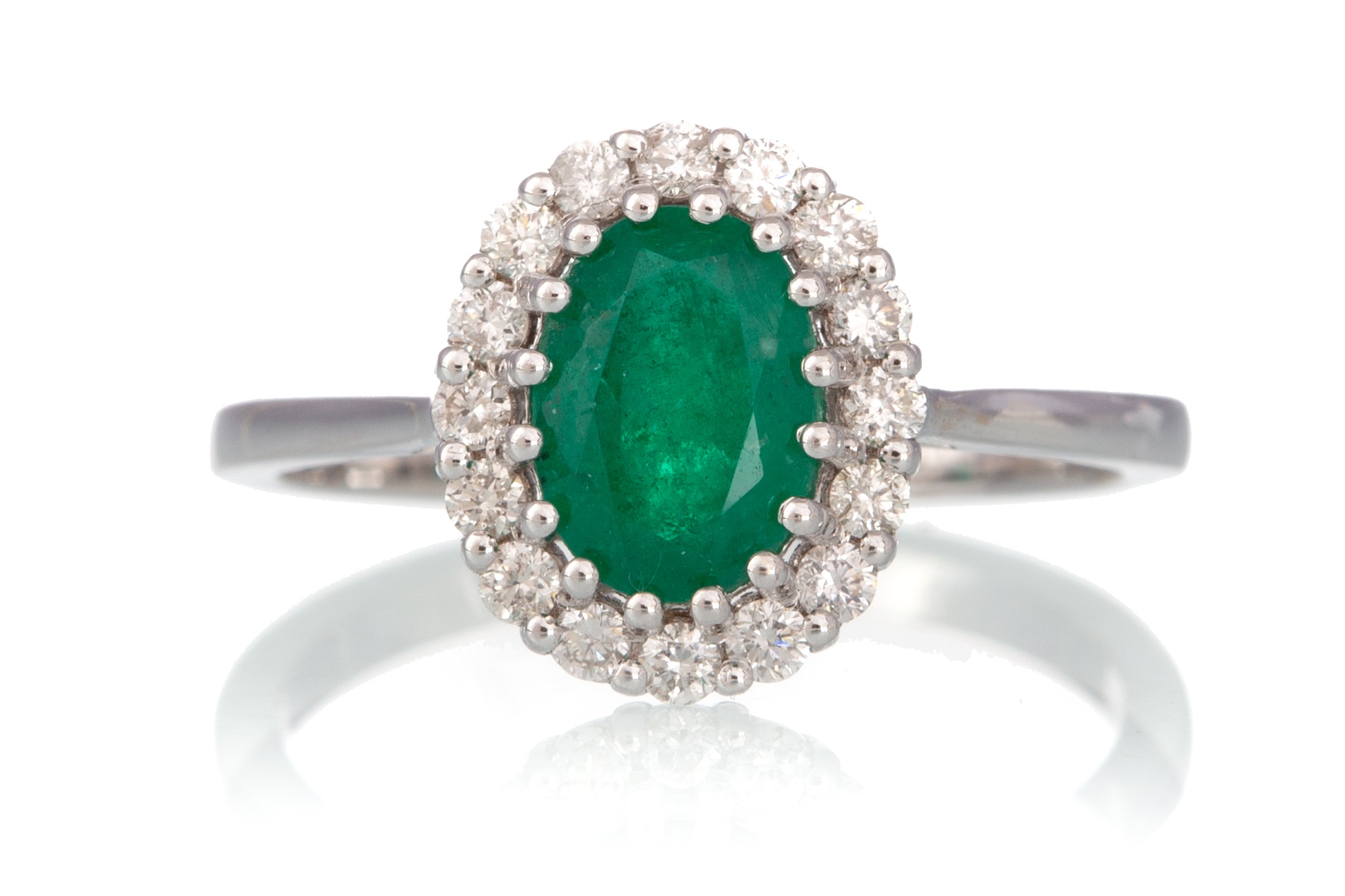 CERTIFICATED EMERALD AND DIAMOND RING,