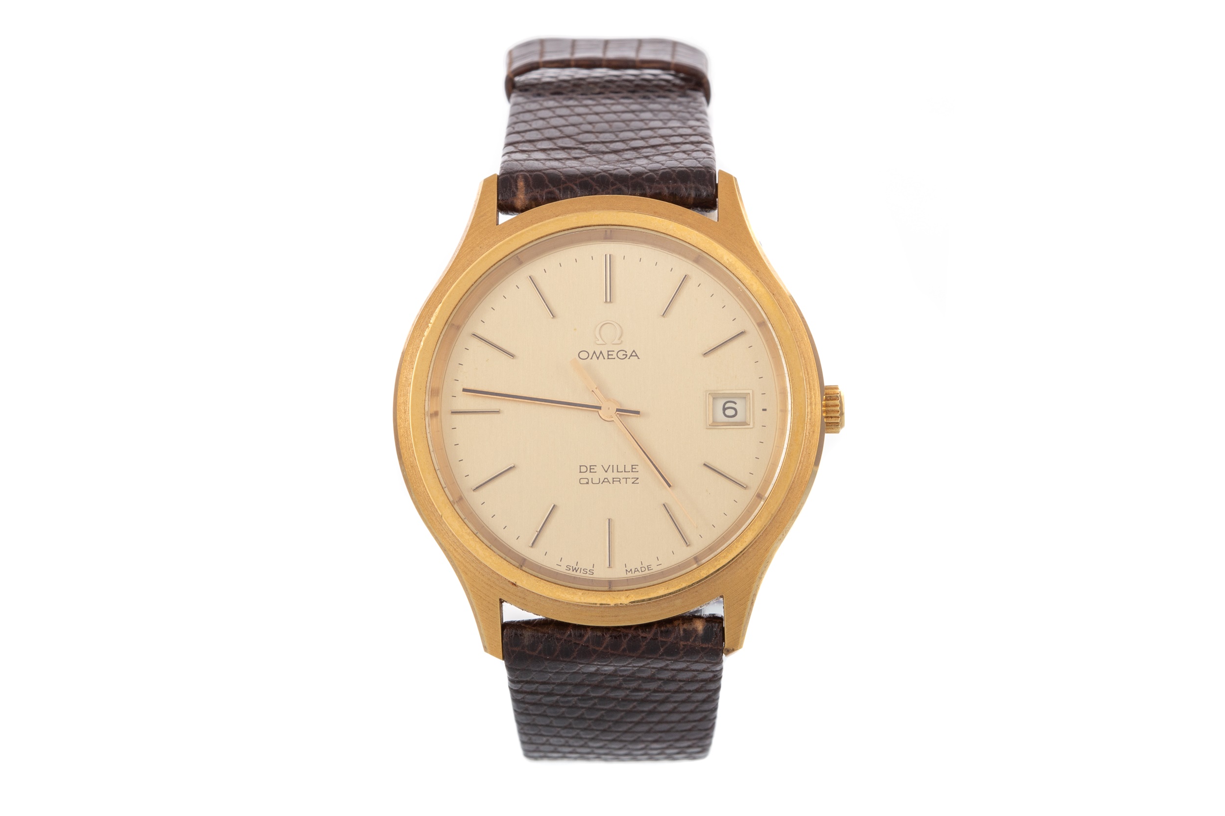 OMEGA DE VILLE GOLD PLATED QUARTZ WRIST WATCH,