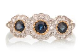 CERTIFICATED SAPPHIRE AND DIAMOND RING,
