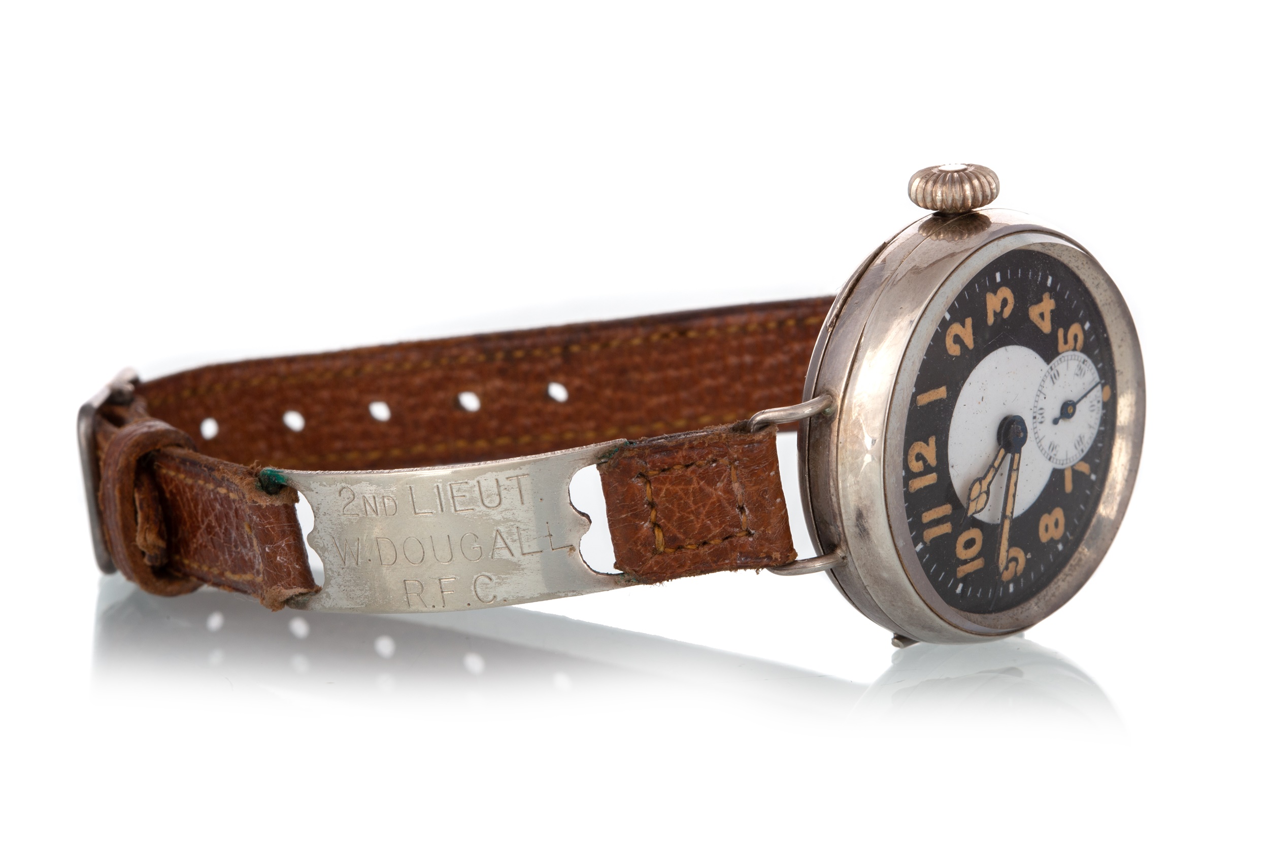 STERLING SILVER TRENCH WATCH, - Image 2 of 3