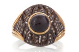 SAPPHIRE AND DIAMOND RING,