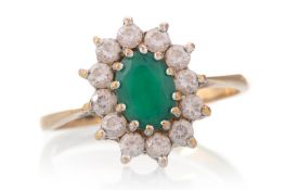 GEM SET CLUSTER RING,