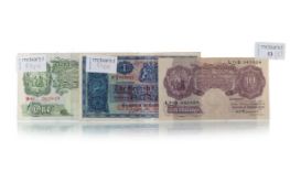 FIVE BRITISH BANK NOTES,
