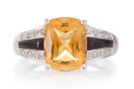 CITRINE DRESS RING,