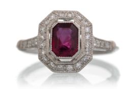 RUBY AND DIAMOND RING,