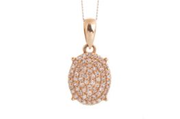 LIGHT PINK DIAMOND PENDANT,