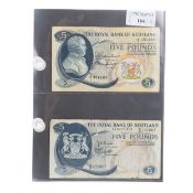 THE ROYAL BANK OF SCOTLAND FOUR FIVE POUND NOTES