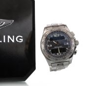 BREITLING, STAINLESS STEEL WRIST WATCH