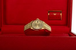 ROLEX DATEJUST, EIGHTEEN CARAT GOLD AUTOMATIC WRIST WATCH