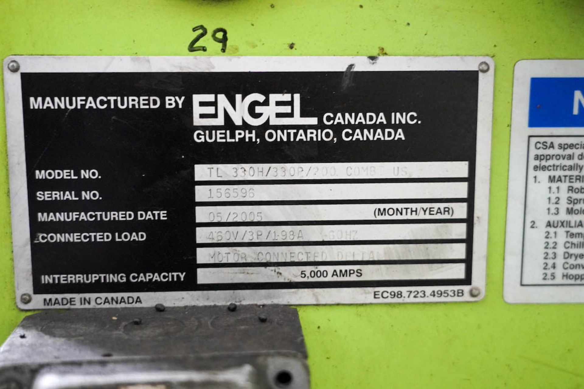 Engel 200 Ton 2-Shot Injection Molding Press - Image 10 of 10