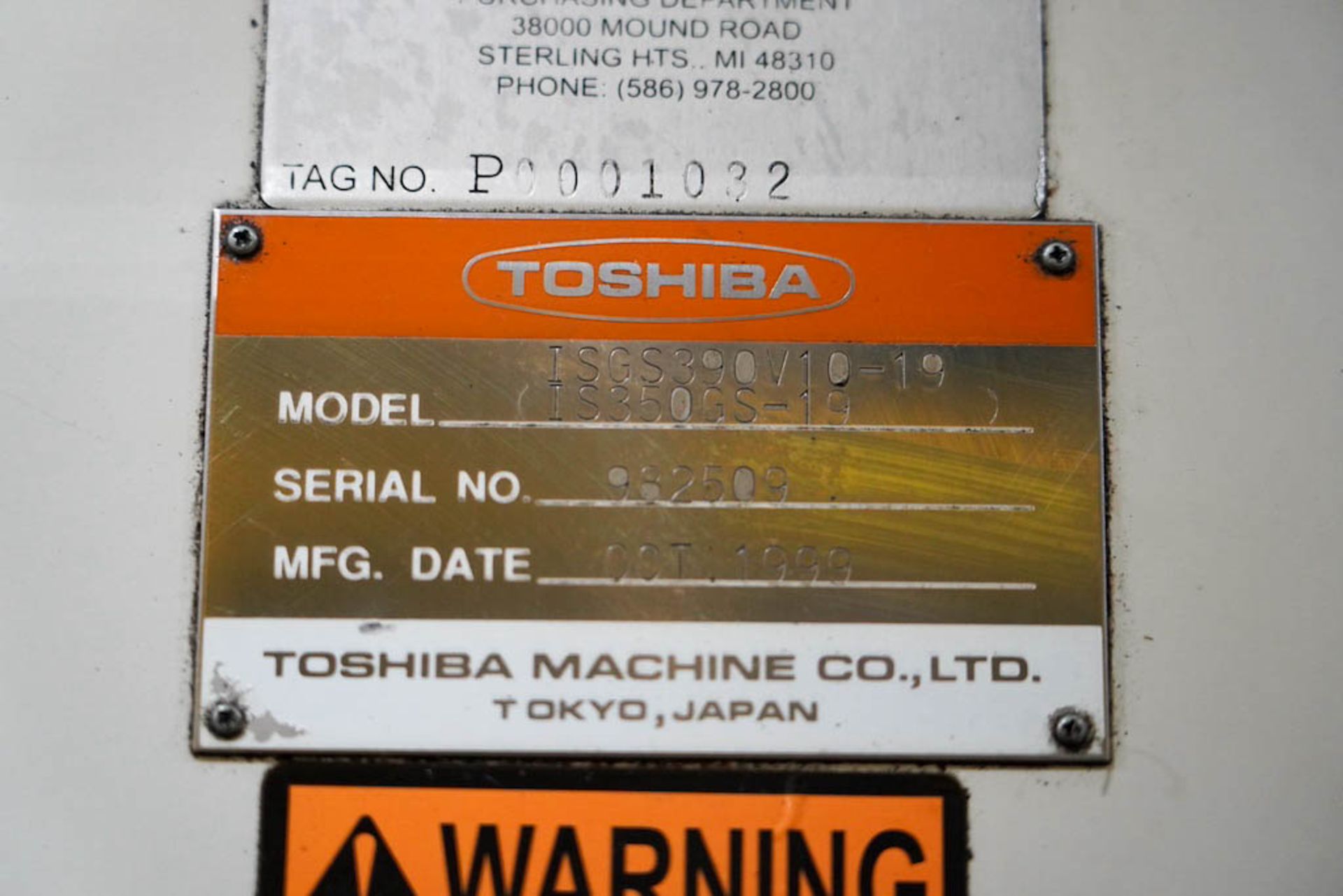 Toshiba 390 Ton Injection Molding Press - Image 8 of 8